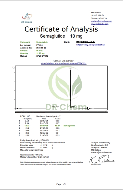 Sema OG GLP1 ( Sema )Single 10mg
